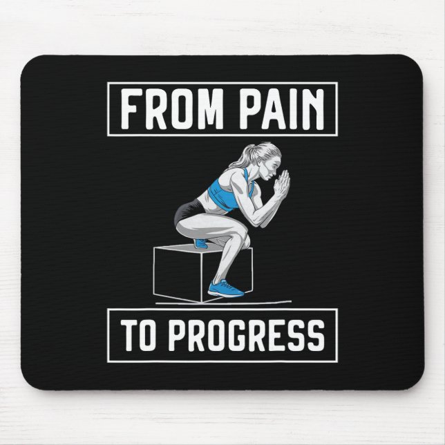 Bulgarian Squat Exercise Bodybuilding Fitness Work Mouse Mat (Front)