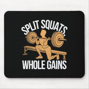 Bulgarian Squat Exercise Bodybuilding Fitness Work Mouse Mat