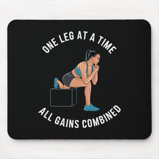 Bulgarian Squat Exercise Bodybuilding Fitness Work Mouse Mat (Front)