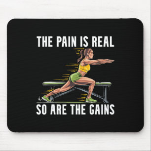 Bulgarian Squat Exercise Bodybuilding Fitness Work Mouse Mat