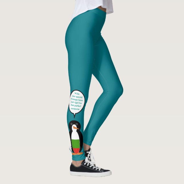 Bulgarian Talking Ms. Penguin Personalised  Leggings (Right)