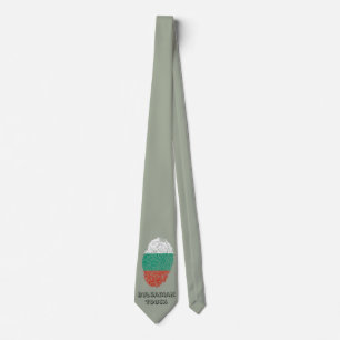 Bulgarian touch fingerprint flag tie