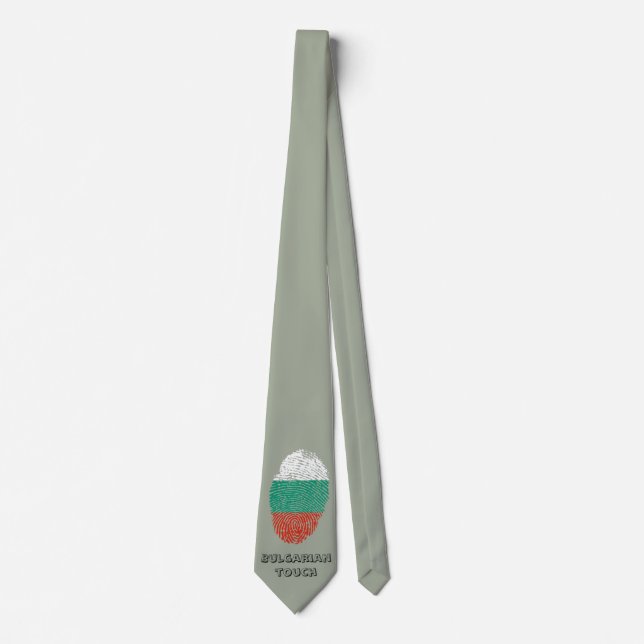 Bulgarian touch fingerprint flag tie (Front)