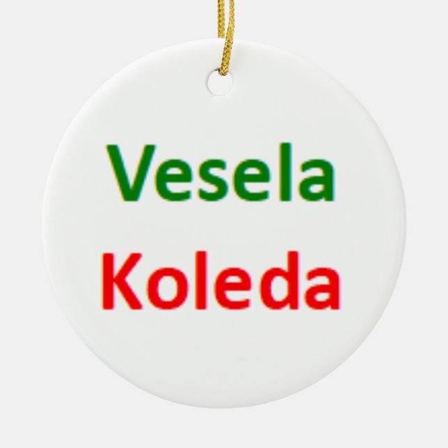 bulgarian vesela koleda ceramic tree decoration (Front)
