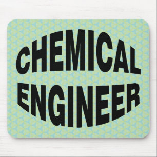 Bulging Black Chemical Engineer Text Mouse Mat