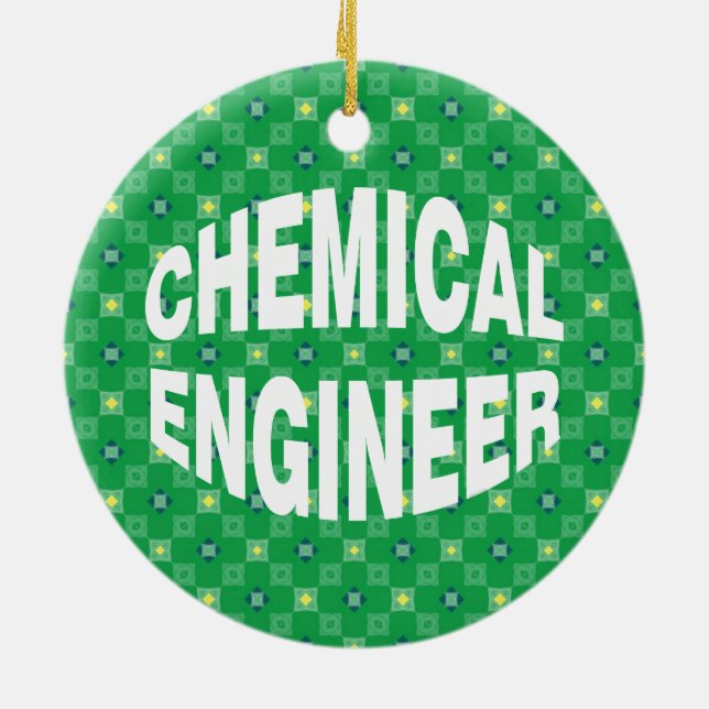 Bulging Chemical Engineer Ceramic Tree Decoration (Back)
