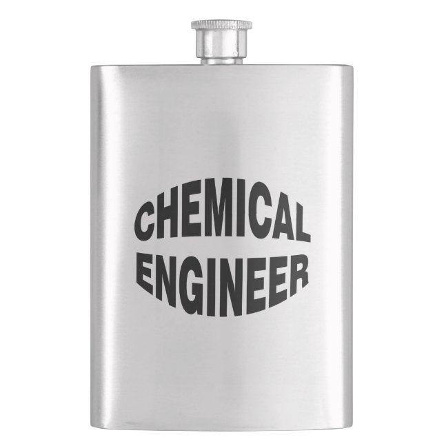Bulging Chemical Engineer Hip Flask (Front)
