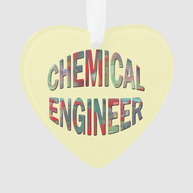 Bulging Chemical Engineer Text Ornament (Front)