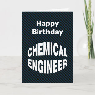 Bulging Chemical Engineer TextBirthday Card