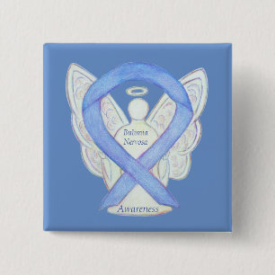 Bulimia Nervosa Awareness Ribbon Angel Custom Pin