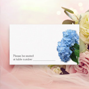 Bulk Blue Floral Wedding Escort Table Number Cards