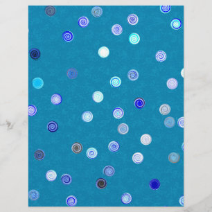 Bulk - Blue Twisty Polka Dot Spiral Scrap Paper