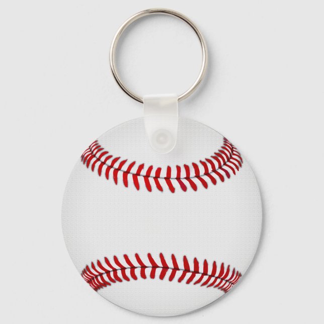 Bulk Cheap Baseball Keychains, Customisable too Key Ring (Front)
