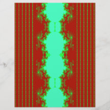 Bulk Christmas Fractal Red and Grn Scrapbook Paper