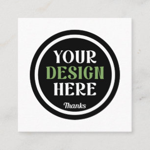 Bulk Custom Logo Company Employee Appreciation  Square Business Card