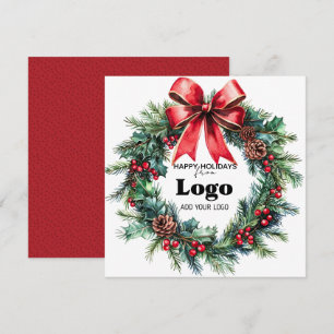 Bulk Custom Logo Happy Holidays Cards for Clients