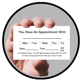 Bulk Office Appointment Reminder Business Cards