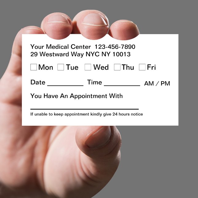 Bulk Office Appointment Reminder Businesscards (Creator Uploaded)