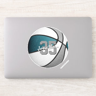 bulk order or buy single teal grey team basketball