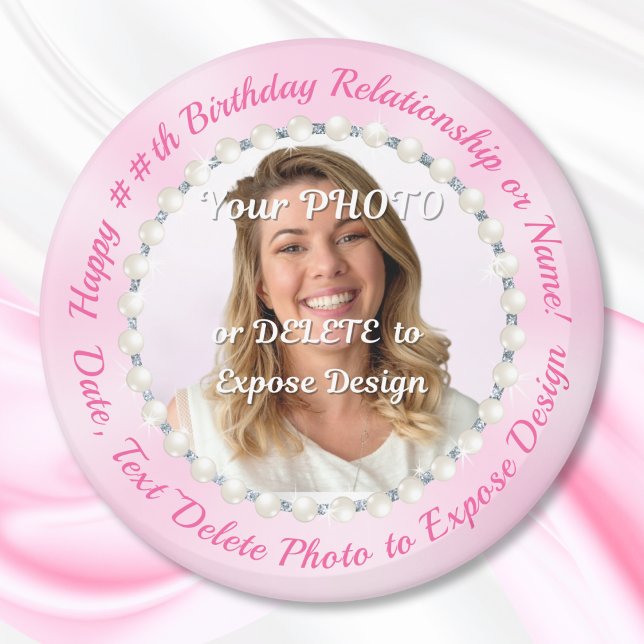 BULK Party Favours for Adults, or Children or Buy  Magnet (30th birthday party favors. Personalized photo favors. Bulk party favors for adults. Pink favors.)