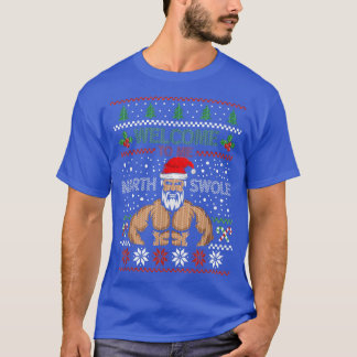 Bulk santa  Bodybuilder Powerlifter Lifting Gym In T-Shirt
