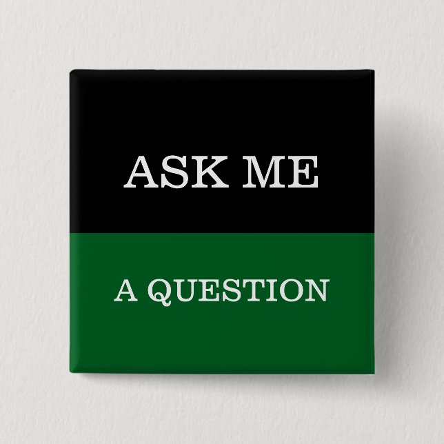 Bulk Simple Ask Me Business Lapel Button Pins (Front)