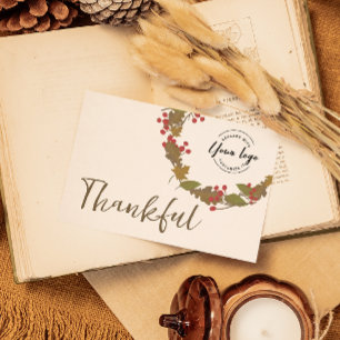 Bulk Thankful leaves business logo thanksgiving  Invitation