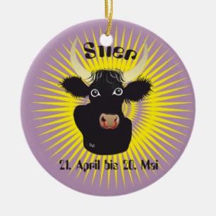 Bull 21 April to 20. May ornamentation Ceramic Tree Decoration