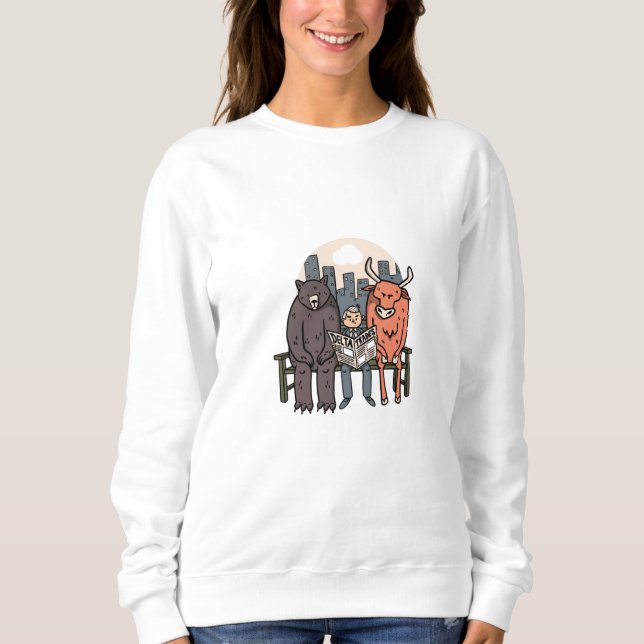 Bull And Bear - Funny Crypto/Stocks Sweatshirt (Front)
