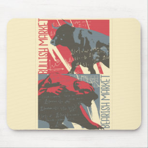 Bull and Bear Market - Day Traders Gift Mouse Mat