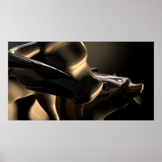 Bull And Bear Market Statues Poster (Front)