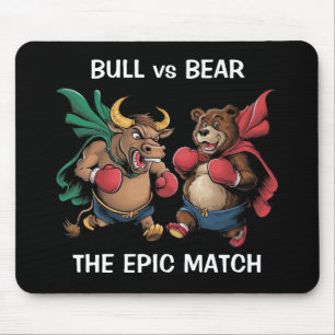Bull and Bear Personalised Mouse Mat