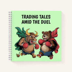Bull and Bear Personalised Notebook