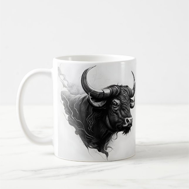 Bull Art Design for Mug (Left)