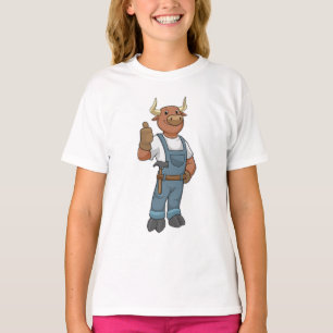 Bull as Handyman with Hammer T-Shirt