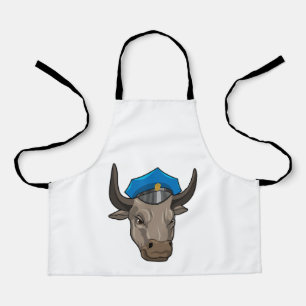 Bull as Police officer Police Apron