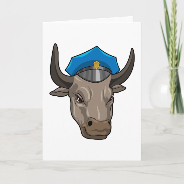 Bull as Police officer Police Card (Front)