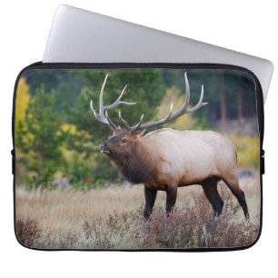 Bull & Aspen Trees Rocky Mountain National Park Laptop Sleeve