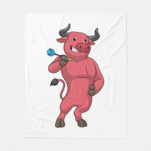 Bull at Darts with Dart Fleece Blanket