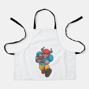 Bull at Sports with Football & Helmet Apron