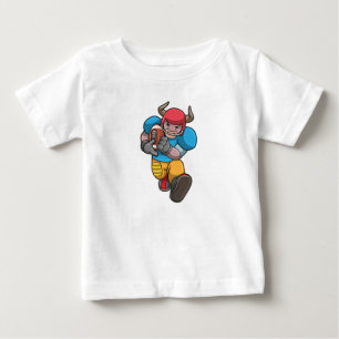 Bull at Sports with Football & Helmet Baby T-Shirt