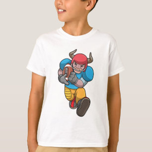 Bull at Sports with Football & Helmet T-Shirt