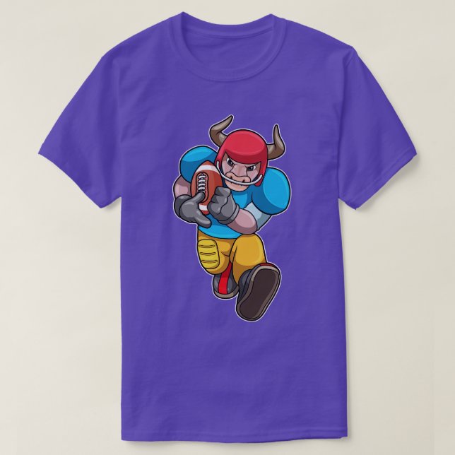Bull at Sports with Helmet T-Shirt (Design Front)
