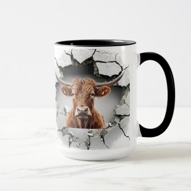 Bull background mug (Right)