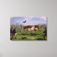 Bull Baiting (oil on paper laid on panel)