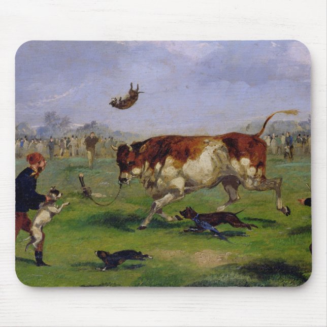 Bull Baiting (oil on paper laid on panel) Mouse Mat (Front)