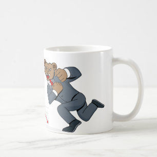 Bull Bear Battle Stock Market Cartoon Coffee Mug