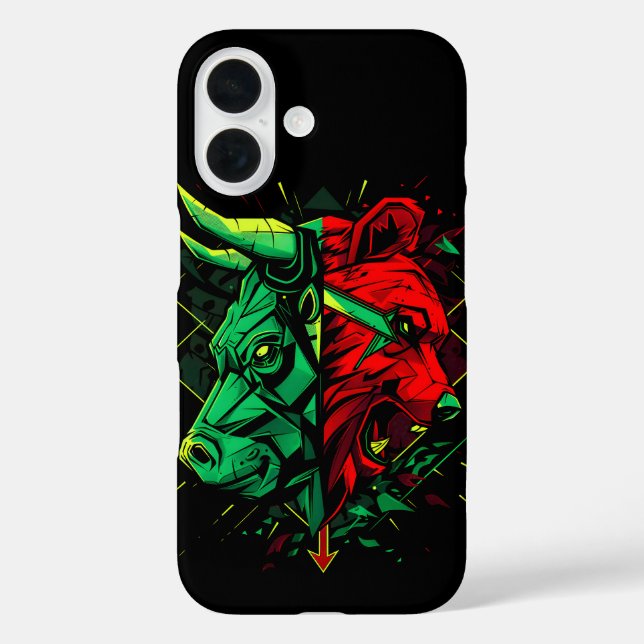 Bull Bear Duel Forces  Case-Mate iPhone Case (Back)