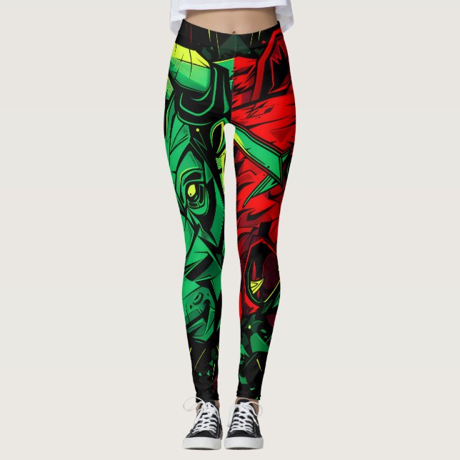 Bull Bear Duel Forces  Leggings (Front)
