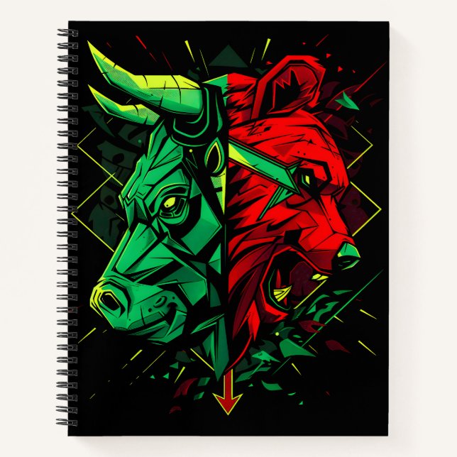 Bull Bear Duel Forces  Notebook (Front)